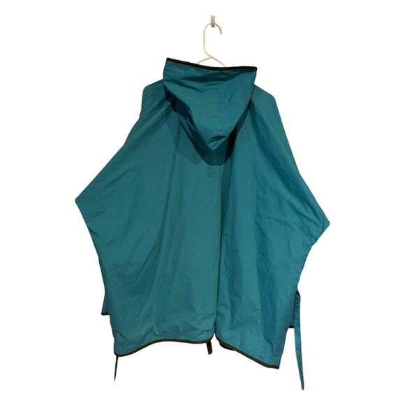 Vintage Japanalia by Eiko Sakai reversible hood coat green blue size M oversized - Picture 7 of 16